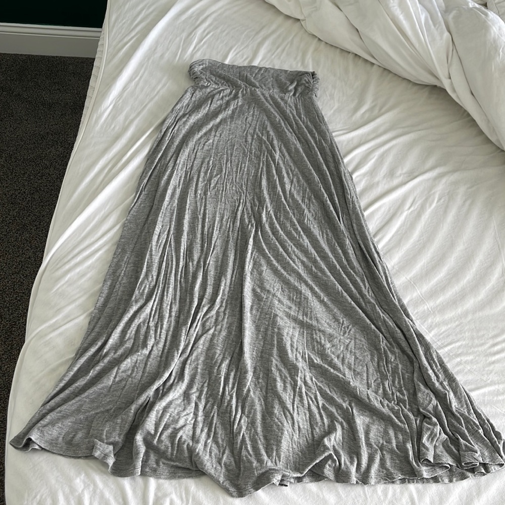 Gray Maxi Skirt